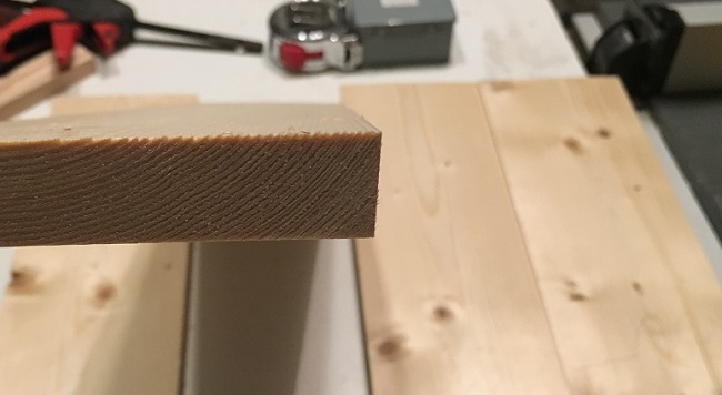 A board for a curved heater shield with an angled edge