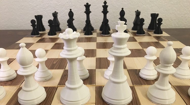 3D printed chess set