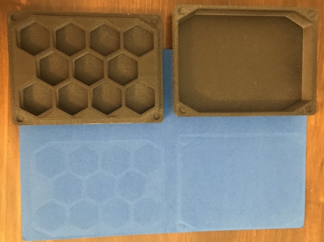 Foam liner for 3d printed dice box